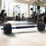 Sport si Outdoor - Fitness - Greutati si echipament - Kituri, gantere si dumbell - Set de Haltere 2 in 1 Negru si Albastru 121 x 19,5 x 19,5 cm - Infinity.ro