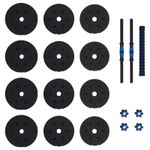 Sport si Outdoor - Fitness - Greutati si echipament - Kituri, gantere si dumbell - Set de Haltere 2 in 1 Negru si Albastru 121 x 19,5 x 19,5 cm - Infinity.ro