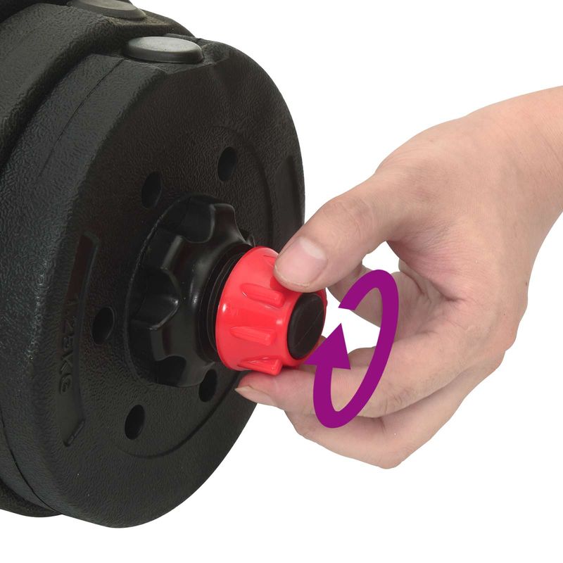 Sport si Outdoor - Fitness - Greutati si echipament - Greutati - Set de Haltere 4 in 1 Negru si rosu 121 x 19,5 x 19,5 cm - Infinity.ro