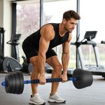 Sport si Outdoor - Fitness - Greutati si echipament - Greutati - Set de Haltere 2 in 1 Negru si Albastru 121 x 19,5 x 19,5 cm - Infinity.ro