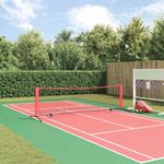 Sport si Outdoor - Sporturi cu paleta - Tenis - Echipamente de tenis - Retea de tenis Negru si rosu 301 x 90.5 x 87 cm Poliester - Infinity.ro