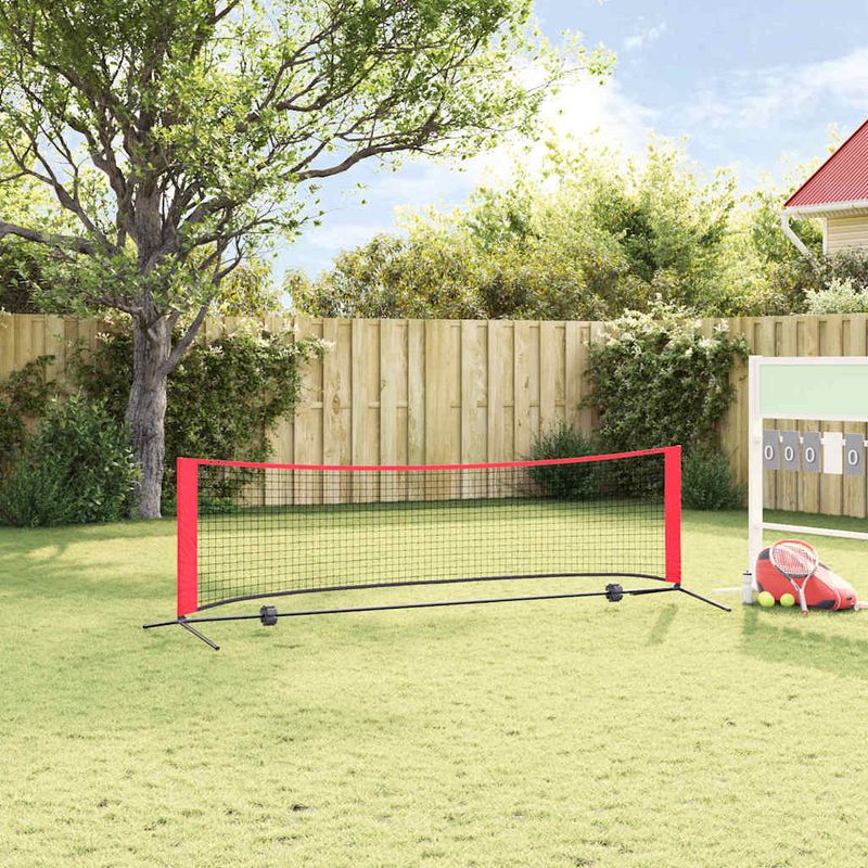 Sport si Outdoor - Sporturi cu paleta - Tenis - Echipamente de tenis - Retea de tenis Negru si rosu 301 x 90.5 x 87 cm Poliester - Infinity.ro