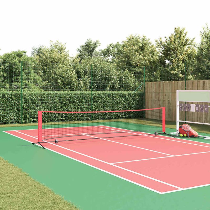 Sport si Outdoor - Sporturi cu paleta - Tenis - Echipamente de tenis - Retea de tenis Manual Negru si rosu 396 x 92 x 87 cm Poliester - Infinity.ro