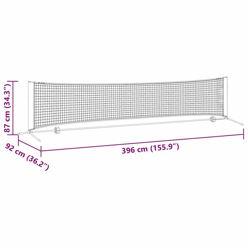 Sport si Outdoor - Sporturi cu paleta - Tenis - Echipamente de tenis - Retea de tenis Manual Negru si rosu 396 x 92 x 87 cm Poliester - Infinity.ro