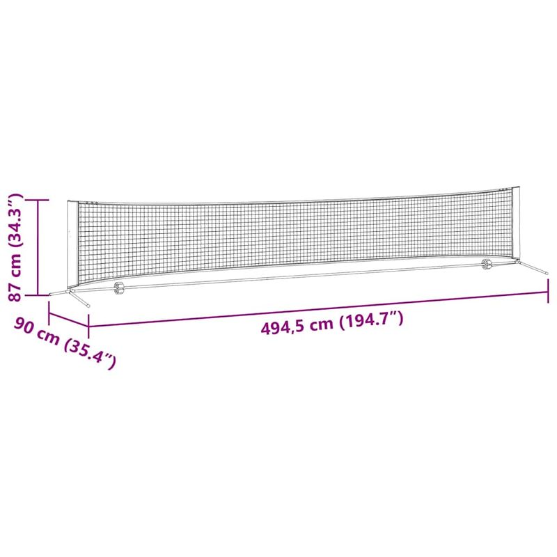 Sport si Outdoor - Sporturi cu paleta - Tenis - Echipamente de tenis - Retea de tenis Negru si rosu 494.5 x 90 x 87 cm Poliester - Infinity.ro