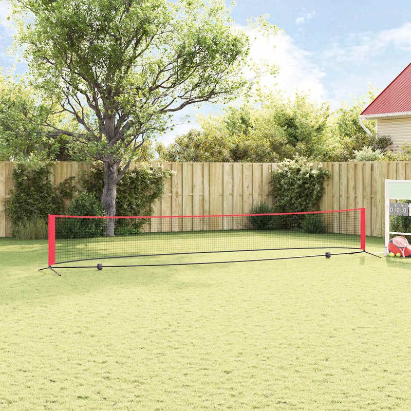 Sport si Outdoor - Sporturi cu paleta - Tenis - Echipamente de tenis - Retea de tenis Negru si rosu 595 x 90.5 x 87 cm Poliester - Infinity.ro