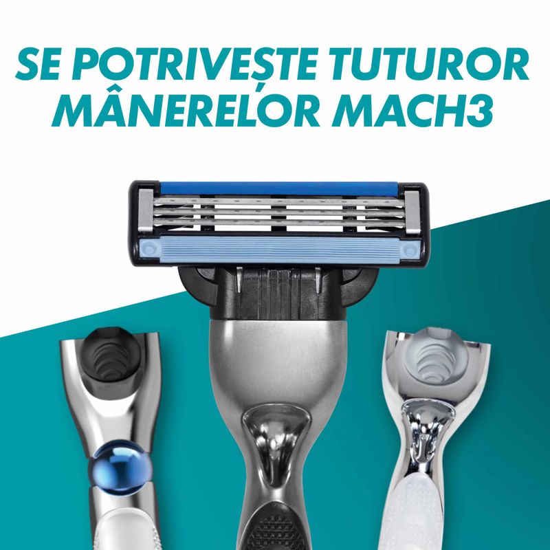 Ingrijire personala si Cosmetice - Aparate & accesorii ingrijire personala - Aparate de ras si tuns - Accesorii aparate de ras - Rezerve aparat de ras Gillette Mach3, 18 buc - Infinity.ro