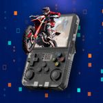 PC, gaming si accesorii - Gaming - Console gaming - Consola portabila retro R36S, 64GB, peste 15000 jocuri clasice preinstalate, ecran IPS 3.5” HD, joystick dual 3D - Infinity.ro