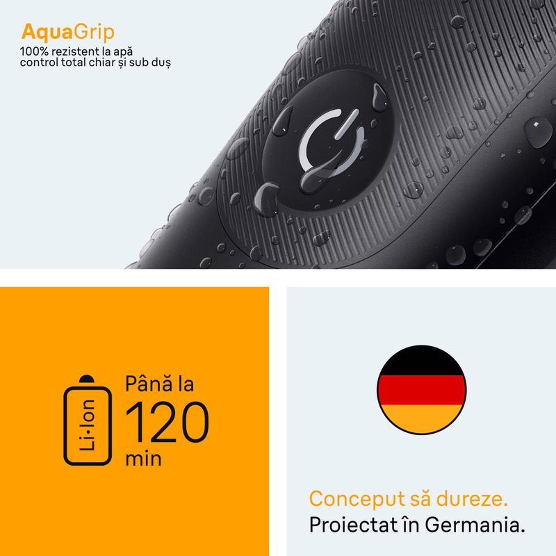 Ingrijire personala si Cosmetice - Aparate & accesorii ingrijire personala - Aparate de ras si tuns - Aparate de ras electrice - Aparat de tuns multifunctional Braun All-in-One Seria 5 AIO5520, 7-in-1, Lama ultra ascutita, 6 Piepteni - Infinity.ro