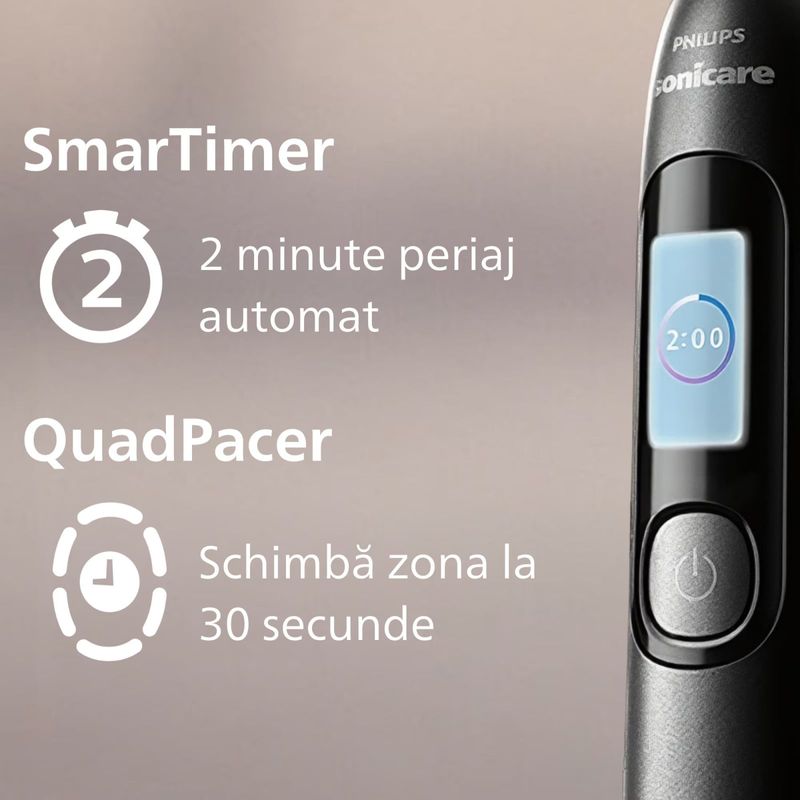 Ingrijire personala si Cosmetice - Igiena dentara - Periute de dinti electrice - Periuta de dinti electrica Philips Sonicare HX3792/11, cu display, 5 moduri de periere, senzor de presiune vizual - Infinity.ro