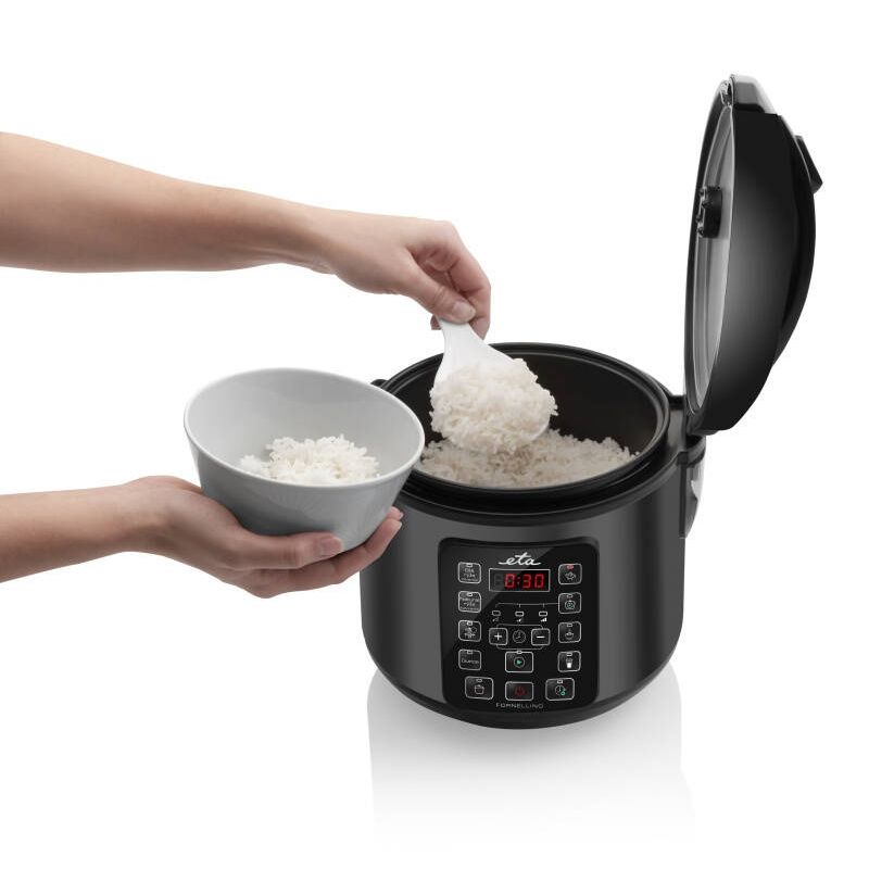 Electronice si Electrocasnice - Electrocasnice bucatarie - Aparate de gatit & desert - Multicooker - Aparat multifunctional pentru gatit orez ETA Fornellino 8131 90000, 500W, 1.5 litri, 9 programe automate, negru - Infinity.ro
