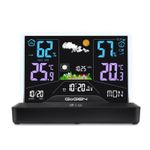 TV, Audio-Video si Foto - Optica, astronomie si metrologie - Meteorologie - Statii meteorologice - Statie meteo interior-exterior GoGEN ME2000, prognoza animata, LCD color, senzor temperatura, negru - Infinity.ro