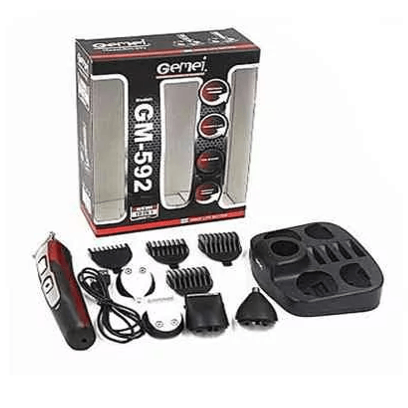 Ingrijire personala si Cosmetice - Aparate & accesorii ingrijire personala - Aparate de ras si tuns - Aparate de tuns - Aparat de tuns 10 in 1 multifunctional Gemei GM 592 - Infinity.ro