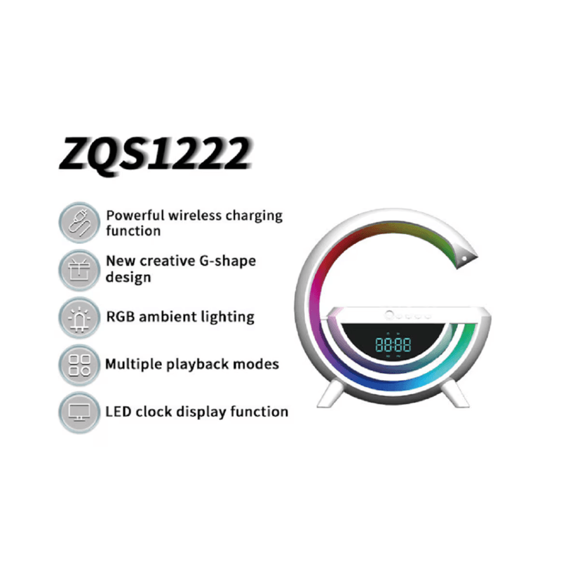 TV, Audio-Video si Foto - Portabile audio - Boxe portabile - Boxa Ceas Super LED ZQS 1222 Lumina veghe BT FM Bluetooth 12 W 1500 Mah - Infinity.ro