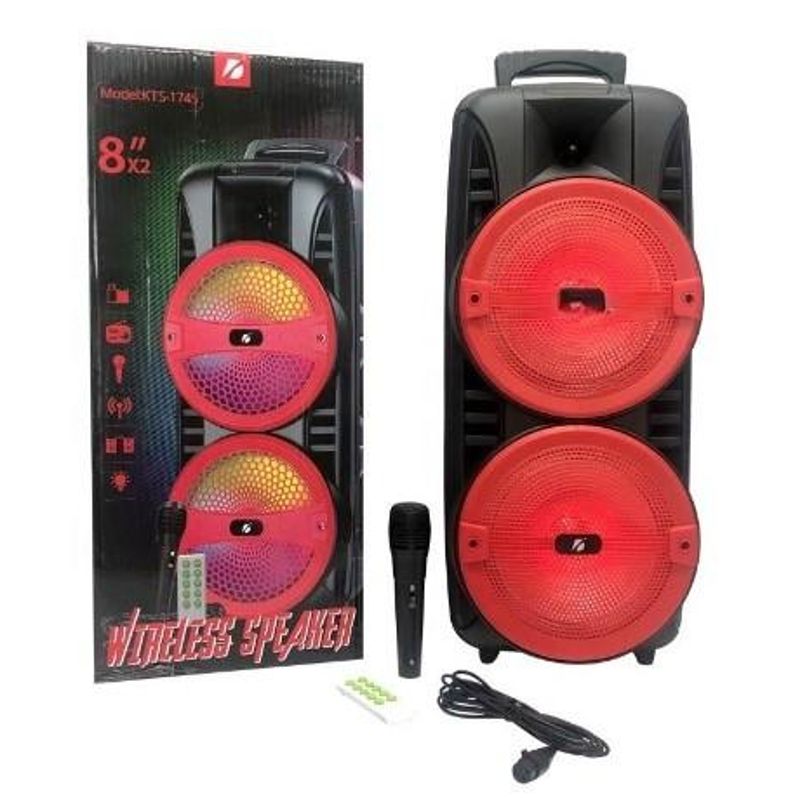 TV, Audio-Video si Foto - Portabile audio - Boxe portabile - Boxa Portabila 8" KTS-1745 RGB cu Microfon si Telecomanda - Infinity.ro