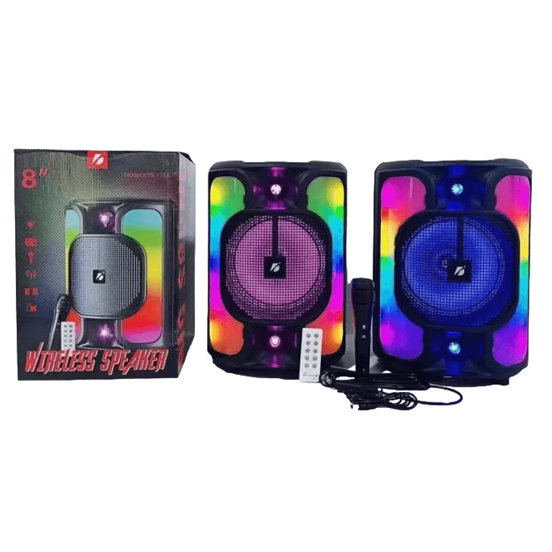 TV, Audio-Video si Foto - Portabile audio - Boxe portabile - Boxa Portabila 8" KTS-1766 RGB cu Microfon si Telecomanda - Infinity.ro