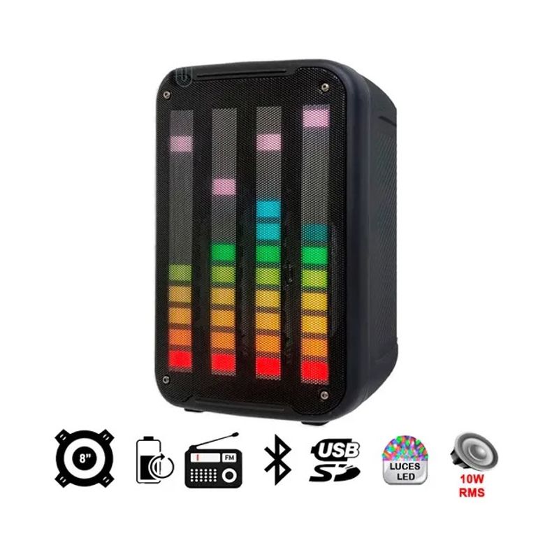 TV, Audio-Video si Foto - Portabile audio - Boxe portabile - Boxa Portabila KTS-1752 Wireless LED de 8 inch - Infinity.ro