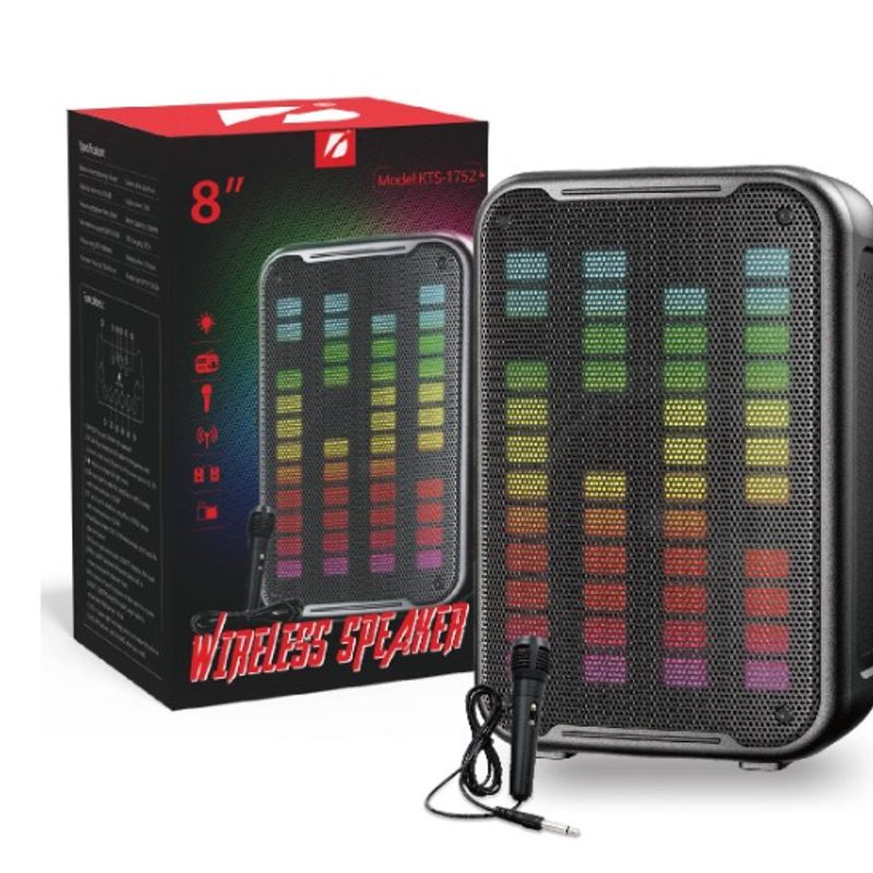 TV, Audio-Video si Foto - Portabile audio - Boxe portabile - Boxa Portabila KTS-1752 Wireless LED de 8 inch - Infinity.ro