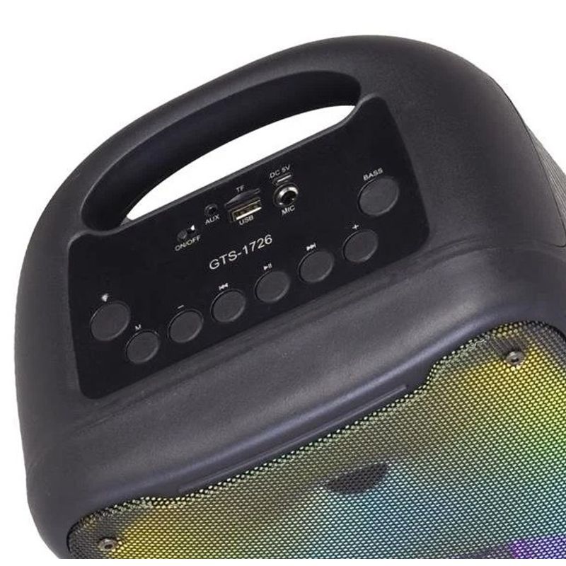 TV, Audio-Video si Foto - Portabile audio - Boxe portabile - Boxa Portabila GTS-1726 Bluetooth 8 Inchi Lumini LED RGB cu Microfon - Infinity.ro