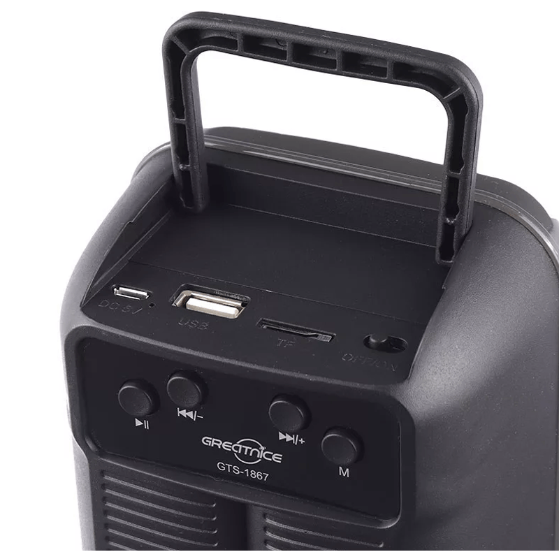 TV, Audio-Video si Foto - Portabile audio - Boxe portabile - Boxa portabila GTS 1867 Bluetooth USB TF Radio FM lumini LED RGB 10W - Infinity.ro