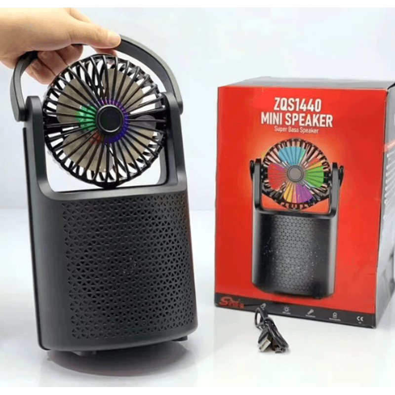 TV, Audio-Video si Foto - Portabile audio - Boxe portabile - Boxa portabila cu bluetooth ZQS1440 si mini ventilator - Infinity.ro