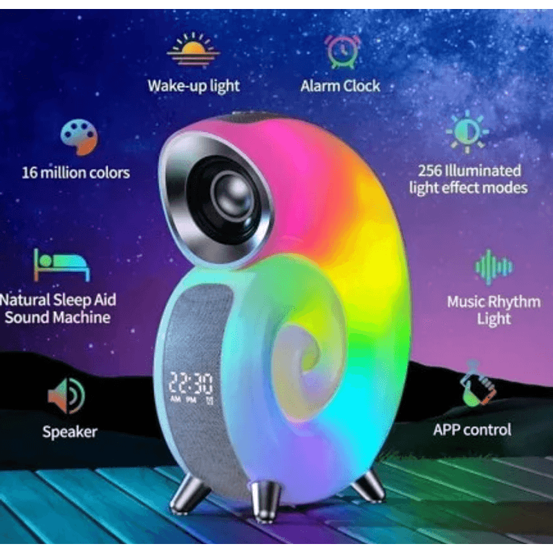 TV, Audio-Video si Foto - Portabile audio - Boxe portabile - Boxa portabila cu lumini in forma de MELC ceas bluetooth KP 556 - Infinity.ro