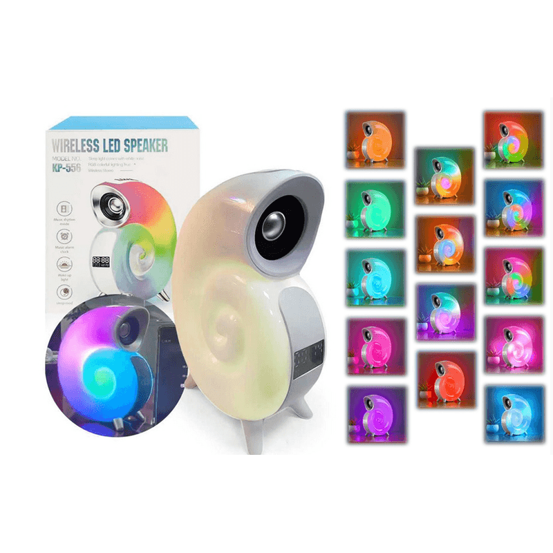 TV, Audio-Video si Foto - Portabile audio - Boxe portabile - Boxa portabila cu lumini in forma de MELC ceas bluetooth KP 556 - Infinity.ro