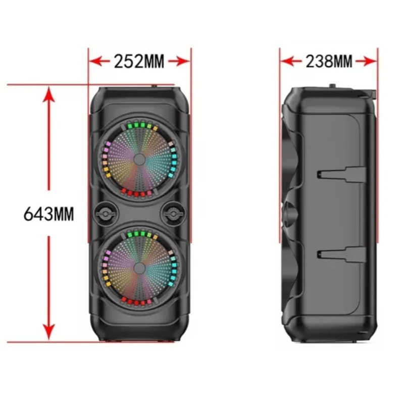 TV, Audio-Video si Foto - Portabile audio - Boxe portabile - Boxa portabila ZQS8229W cu microfon putere 40W baterie 4500mAh LED 2x8inch - Infinity.ro