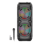 TV, Audio-Video si Foto - Portabile audio - Boxe portabile - Boxa portabila ZQS8229W cu microfon putere 40W baterie 4500mAh LED 2x8inch - Infinity.ro
