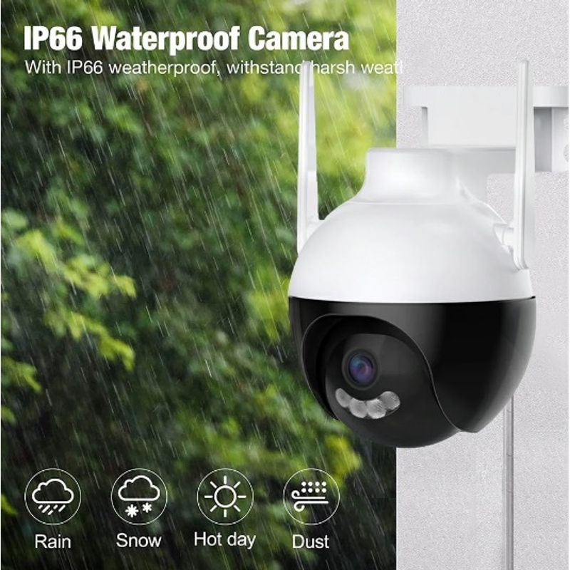 Casa si Gradina - Electrice - Smart Home - Camere de supraveghere - Camera inteligenta de Supraveghere cu Unghi Wide HD 4MP Rotunda Alba - Infinity.ro