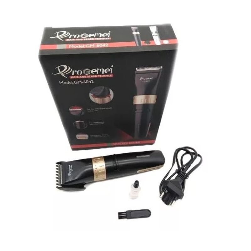 Ingrijire personala si Cosmetice - Aparate & accesorii ingrijire personala - Aparate de ras si tuns - Aparate de tuns - Masina de tuns GM-6042 negru/auriu - Infinity.ro