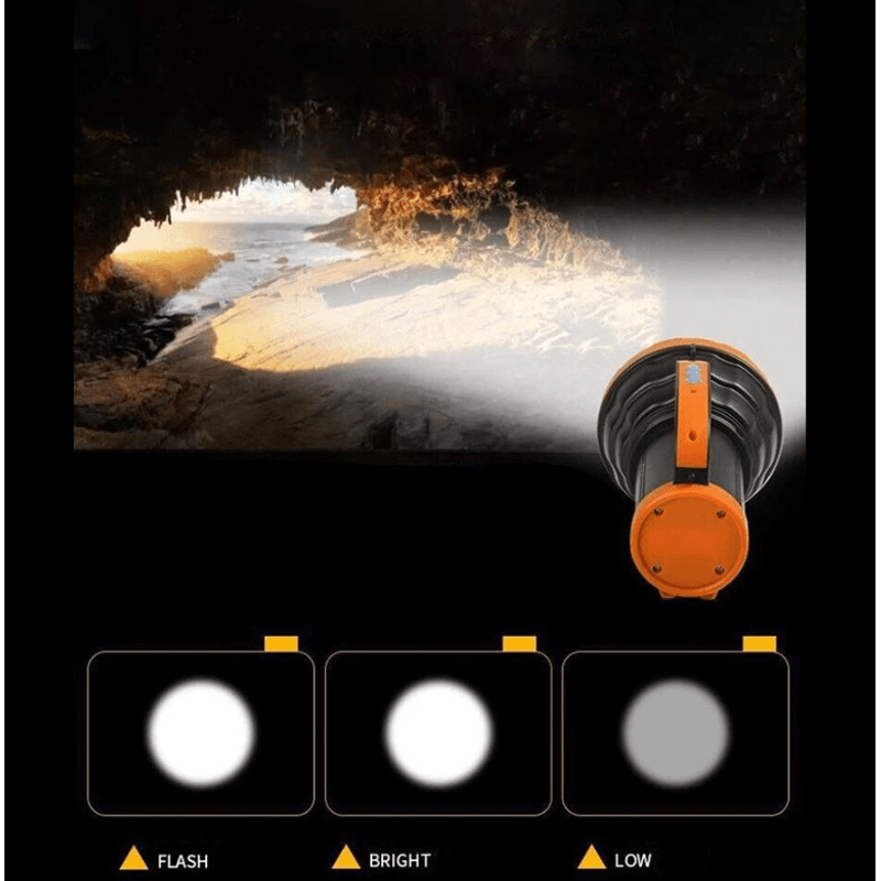 Casa si Gradina - Corpuri si surse de iluminat - Iluminat exterior - Lanterne - Lanterna de mana XJ 8801 LED 30W cu maner si incarcare USB - Infinity.ro