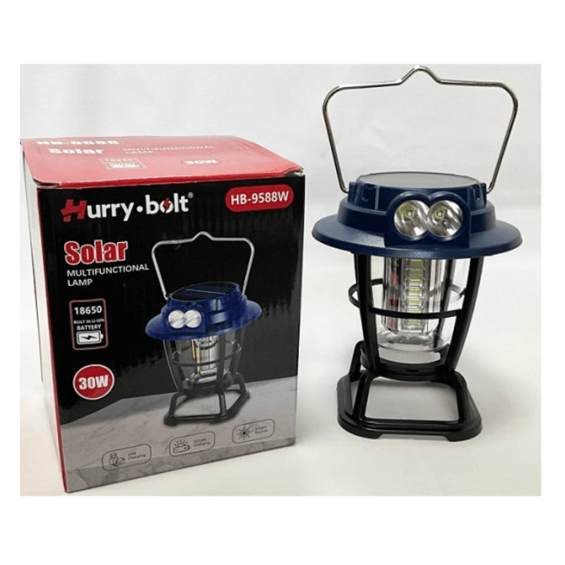 Casa si Gradina - Corpuri si surse de iluminat - Iluminat exterior - Lanterne - Lanterna Solara 30W pentru Camping HB 9588W - Infinity.ro