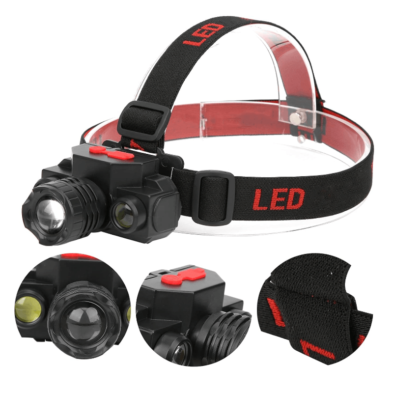 Casa si Gradina - Corpuri si surse de iluminat - Iluminat exterior - Lanterne - Lanterna de cap KX 1805 cu 3 faze iluminare 180 lm incarcare USB - Infinity.ro