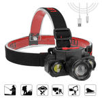 Casa si Gradina - Corpuri si surse de iluminat - Iluminat exterior - Lanterne - Lanterna de cap KX 1805 cu 3 faze iluminare 180 lm incarcare USB - Infinity.ro