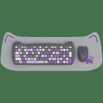 PC, gaming si accesorii - Periferice PC - Tastaturi - Set tastatura si mouse fara fir Canyon, HSET-W6 Kitty Edition, violet - Infinity.ro