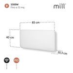 Electronice si Electrocasnice - Climatizare si sisteme de incalzire - Aparate incalzire aer - Aeroterme - Convector de perete Mill PA1500WIFI3, 1500 W, Wi-Fi, Bluetooth, Alb - Infinity.ro