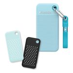 PC, gaming si accesorii - Periferice PC - SSD-uri externe - Pocket SSD Verbatim, Summer Edition, 1TB, USB-C 3.2 Gen 2, Doua huse cauciuc Black & Polar Blue - Infinity.ro