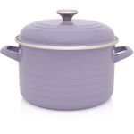 Casa si Gradina - Bucatarie si vesela - Vase pentru gatit - Oale si cratite - Oala cu capac Standard Metalacemail, 24cm, 6.75l, lila pastel - Infinity.ro