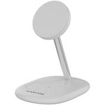 Laptop, Telefoane si Tablete - Telefoane mobile si accesorii - Accesorii Telefoane - Incarcatoare telefoane - Statie de incarcare CANYON, WCS-205 Qi2, 15 W, 2 in 1, fara fir, alb - Infinity.ro