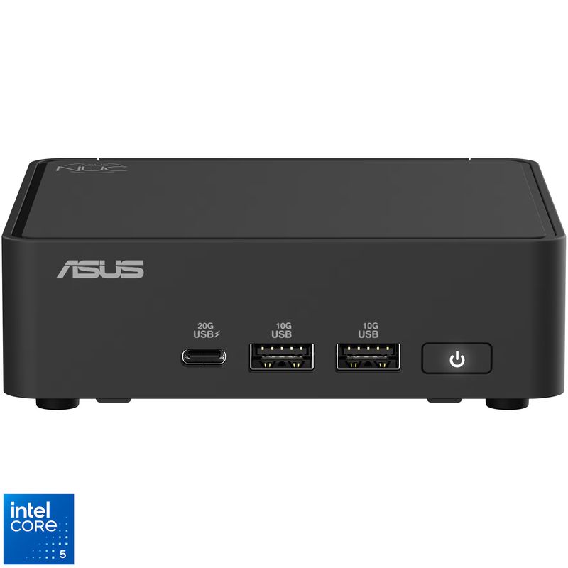 PC, gaming si accesorii - Desktop PC & monitoare - Desktop PC - Mini PC Asus NUC 15 Pro SLIM Kit/RNUC15CRKC500002 cu procesor Intel® Core™ 5 210H pana la 4.8GHz, fara RAM, fara stocare - Infinity.ro