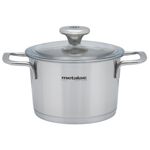 Casa si Gradina - Bucatarie si vesela - Vase pentru gatit - Oale si cratite - Oala 3.5l cu capac din sticla Santino Metalac inox/20cm/3.5l - Infinity.ro