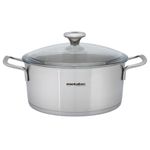 Casa si Gradina - Bucatarie si vesela - Vase pentru gatit - Oale si cratite - Cratita Metalac Santino inox 4.4l, capac din sticla, 24cm - Infinity.ro