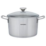 Casa si Gradina - Bucatarie si vesela - Vase pentru gatit - Oale si cratite - Oala 6l cu capac din sticla Santino Metalac inox/24cm/6l - Infinity.ro