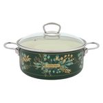 Casa si Gradina - Bucatarie si vesela - Vase pentru gatit - Oale si cratite - Cratita, 4.75l, cu capac sticla Golden Times, emailata, Metalac, 24 cm - Infinity.ro