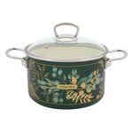 Casa si Gradina - Bucatarie si vesela - Vase pentru gatit - Oale si cratite - Oala 4l cu capac din sticla Golden Times Metalac email/20cm/4l - Infinity.ro