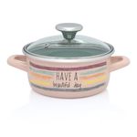 Casa si Gradina - Bucatarie si vesela - Vase pentru gatit - Oale si cratite - Cratita, 1.5l, capac din sticla Divan Dan, emailata, Metalac, 16 cm - Infinity.ro