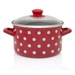 Casa si Gradina - Bucatarie si vesela - Vase pentru gatit - Oale si cratite - Oala 5l cu capac din sticla Tufne Metalac email/22cm/5l - Infinity.ro