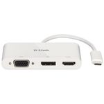 PC, gaming si accesorii - Retelistica - Hub-uri - Adaptor 3-in-1 D-Link DUB-V310, tip USB-C to HDMI/VGA/DisplayPort - Infinity.ro