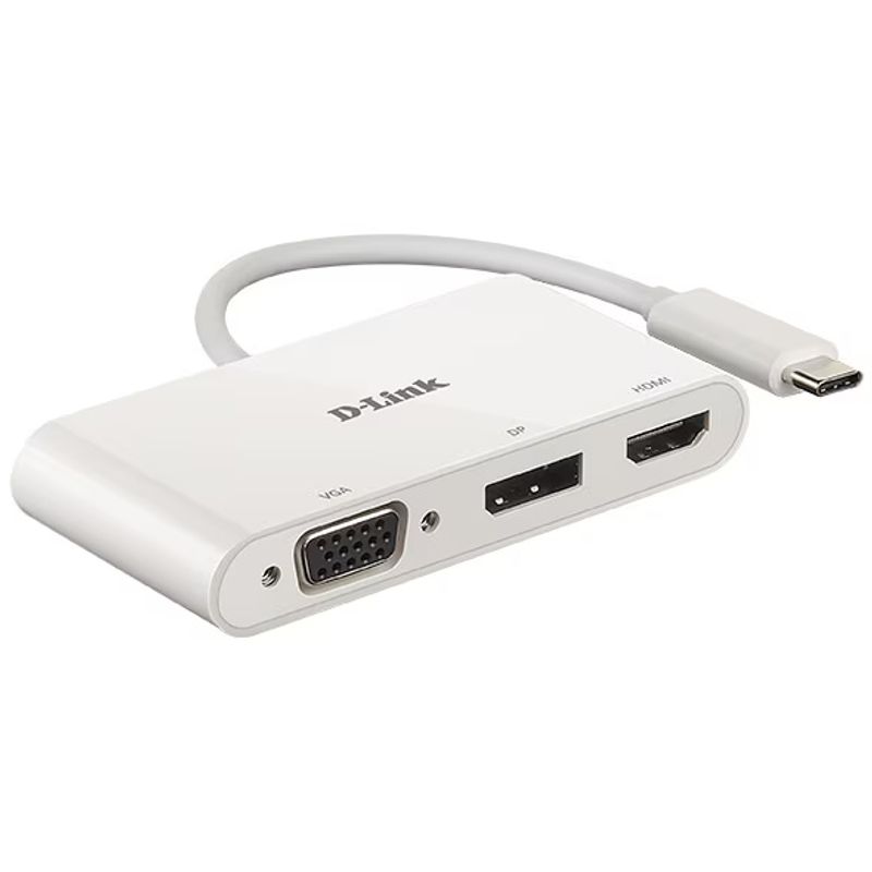 PC, gaming si accesorii - Retelistica - Hub-uri - Adaptor 3-in-1 D-Link DUB-V310, tip USB-C to HDMI/VGA/DisplayPort - Infinity.ro